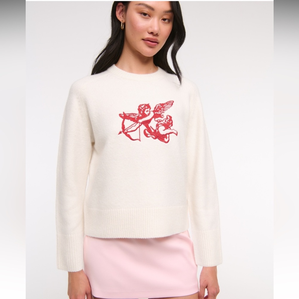 Abercrombie and Fitch Madeline Cupid Crew Sweater, Size SMALL